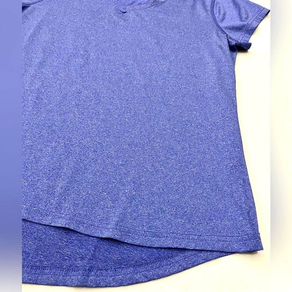 Everlast Blue Top V-Neck T-shirt Women's Polyester + Spandex Short Sleeve Tee - Picture 6 of 14